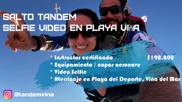 Skydive Viña - Salto tandem Playa del Deporte Feb2022